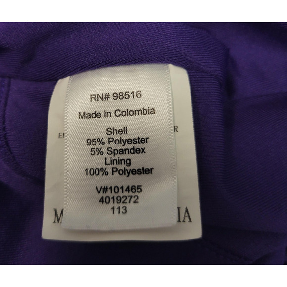 Coldwater Creek Dress Womens 6 Blue Purple Floral Sleeveless V Neck Ruched Wrap - Picture 10 of 15